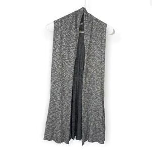 Comfy USA Womens Open Front Draped Vest Stretch Gray XS